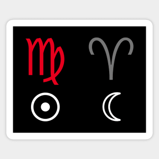 Virgo Sun Aries Moon Zodiac Sign Sticker